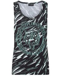 Philipp Plein - Fitness ,Veelkleurig ,Katoen Tanktop - Lyst