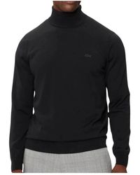 Lacoste - Truien & Vesten ,Zwart ,Wol Merino Coltrui - Lyst