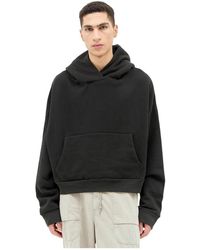Entire studios - Hoodies & Sweatvesten ,Zwart ,Katoen Katoenen Fleece Hoodie - Lyst