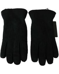 Dolce & Gabbana - Guanti da motociclista da motociclista in pelle nera - Lyst