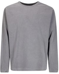 sunflower - Hoodies & Sweatvesten ,Grijs ,Katoen T-Shirt Met Lange Mouwen - Lyst