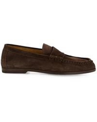 Common Projects - Schoenen ,Bruin ,Suède Suede Penny Loafer - Lyst