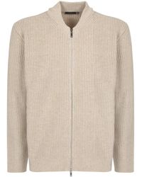 Zanone - Full Zip Slim Fit Sweater - Lyst