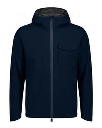 Herno - Jassen ,Blauw ,Polyester Laminar Hooded Jacket - Lyst