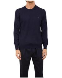 Etro - Blauer gestrickter rundhalsausschnitt pullover - Lyst