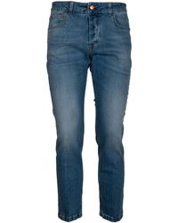 Entre Amis - Kurze jeans in blauem denim - Lyst