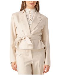 Aaiko - Jassen ,Elegante Mae Stripe Jas - Lyst
