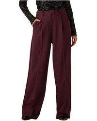 Modström - Broeken ,Rood ,Leer Ripleymd Pants - Lyst