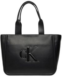 Calvin Klein - Raised Ck Medium Tote - Lyst