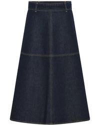 Bruuns Bazaar - Rokken ,Blauw ,Denim Denimbbselena A-Lijn Rok Blauw Denim - Lyst