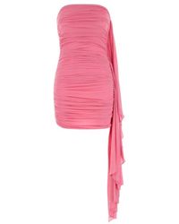 Alexander Wang - Asymmetrische Strapless Mini Jurk Met Plooi - Lyst