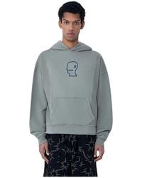 Brain Dead - Hoodies & Sweatvesten ,Groen ,Katoen Graphic Motif Hooded Sweatshirt - Lyst