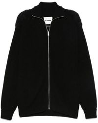 Jil Sander - Truien & Vesten ,Zwart ,Zwart Zip Up Vest - Lyst