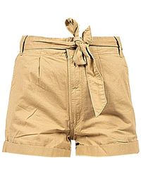 Pepe Jeans - Shorts mit hoher Taille und Fransen-Kordelzug - Lyst