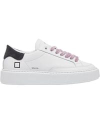 Date - Schoenen ,Wit ,Leer Sfera Stripe Sneaker - Lyst