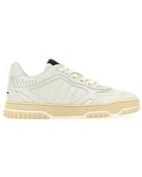 Gucci - Witte Leren Sneaker, Geweldige Stijl - Lyst