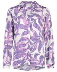 FABIENNE CHAPOT - Overhemden ,Paars ,Bloemen Viscose Blouse - Lyst