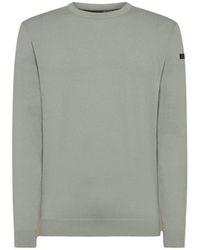 Rrd - Hoodies & Sweatvesten ,Groen ,Groene Jersey Met Geribbelde Afwerking - Lyst