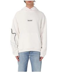 HUGO - Gemütlicher Grafik-Hoodie Für Männer - Lyst