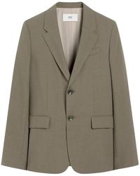 Ami Paris - Kostuums ,Groen ,Wol Blazer Van Wolmix - Lyst