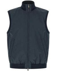 Brunello Cucinelli - Jassen ,Blauw ,Nylon Nylon Vest Met Thermore Vulling - Lyst