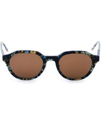 Thom Browne - Accessoires ,Blauw ,Ovalen Zonnebril - Lyst