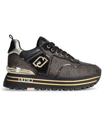 Liu Jo - Braune Leder Damen Sneakers - Lyst