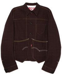 Junya Watanabe - Jassen ,Rood ,Wol Curved Jacket - Lyst