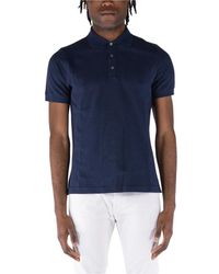Fay - Tops ,Blauw ,Katoen Klassiek Poloshirt - Lyst