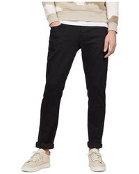 Lancaster Raw Jeans Straight Leg Stretch - Zwart