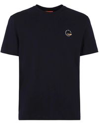 Suns - Blaues Baumwoll-T-Shirt Mit Frontdruck - Lyst