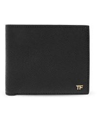 Tom Ford - Kleine Bifold-Geldbörse Aus Genarbtem Leder - Lyst