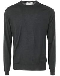 FILIPPO DE LAURENTIIS - Groene Merino Crew Neck Sweater - Lyst