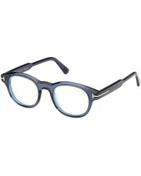 Tom Ford - Runde Blaulichtfilter-Brille - Lyst