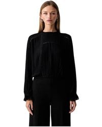 Twinset - Viscose Blouse Met Kanten Details - Lyst