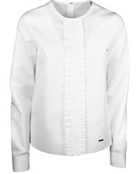 DSquared² - Overhemden ,Wit ,Katoen 100C Camicia Blouse - Lyst