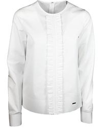 DSquared² - Overhemden ,Wit ,Katoen 100C Camicia Blouse - Lyst