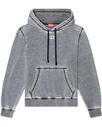 DIESEL - Hoodies & Sweatvesten ,Grijs ,Katoen S-Ginn-Hood-Pak Sweatshirt - Lyst
