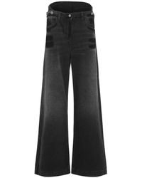 The Attico - Cotton Wide Leg Jeans - Lyst