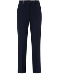 Peserico - Slim Fit Chino Broek Met Achterzakken - Lyst
