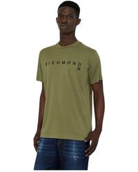 John Richmond - T-shirt con logo a contrasto sul davanti - Lyst
