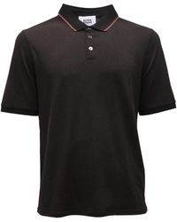 Alpha Studio - Tops ,Zwart ,Katoen Zijde/Katoen Shirt - Lyst