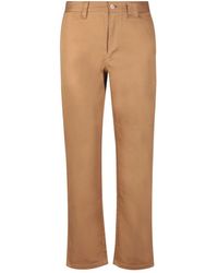 Burberry - Broeken ,Bruin ,Katoen Bruine Straight-Cut Broek Aw 23 - Lyst