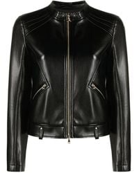 Patrizia Pepe - Elegante chaqueta negra de cuero sintético - Lyst