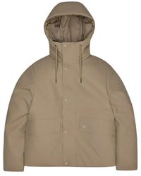 Rains - Korte Urban Parka Met Capuchon - Lyst