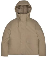 Rains - Korte Urban Parka Met Capuchon - Lyst