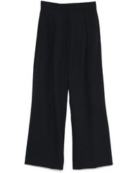 Max Mara - Broeken ,Blauw ,Wol Siri Long Trouser - Lyst