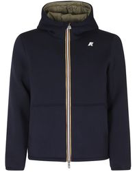 K-Way - Jassen ,Blauw ,Nylon Jack Spacer Nylon Double Jacket - Lyst