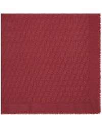 Fendi - Accessoires ,Rood ,Wol Ff Sjaal - Lyst