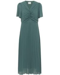 Kaffe - Elegantes Plissekleid Mit Gerüschtem Rock - Lyst